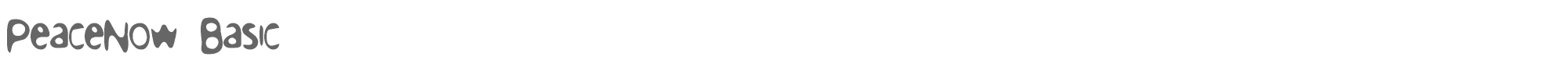 Sample characters PeaceNow Basic Font